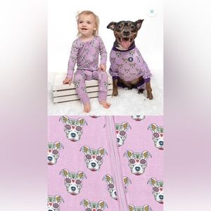 Purple Sugar Skull Baby footie bamboo 2-way zip zippie toddler newborn romper